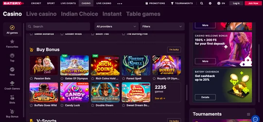 Battery casino Battery casino